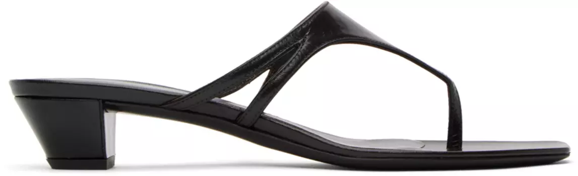 Коричневые сандалии The Row с графическим рисунком