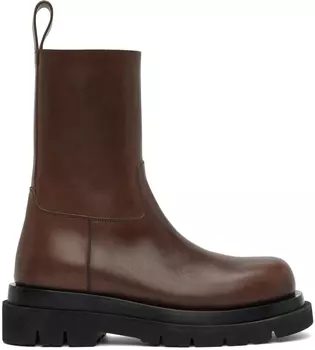 Коричневые сапоги Bottega Veneta