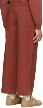 Коричневые широкие брюки на кнопках Bode