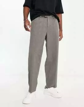 Коричневые широкие брюки New Look