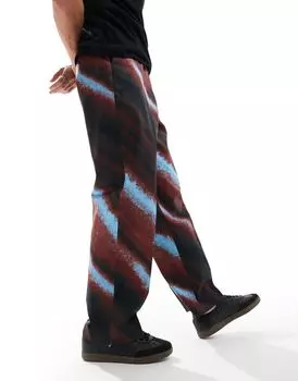 Коричневые широкие брюки с эффектом омбре ASOS DESIGN