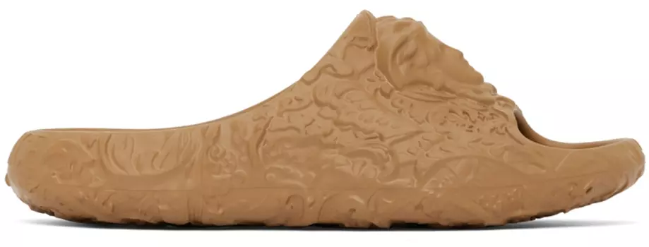 Коричневые шлепанцы Medusa Dimension Versace