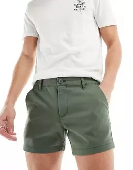 Коричневые шорты чиносы ASOS DESIGN