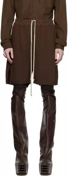 Коричневые шорты на шнурке Rick Owens
