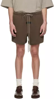 Коричневые шорты на завязках Fear of God ESSENTIALS, Heather wood