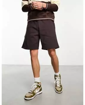 Коричневые шорты свободного кроя из плотного джерси ASOS DESIGN