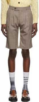 Коричневые шорты в клетку Ernest W. Baker