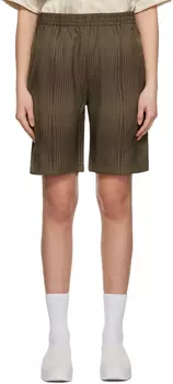 Коричневые шорты в полоску NEEDLES