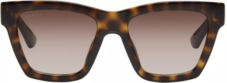 Коричневые солнцезащитные очки «кошачий глаз» Gucci, Havana