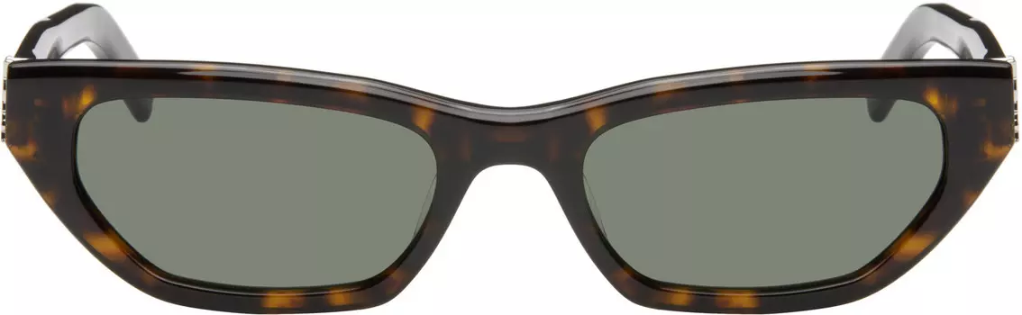 Коричневые солнцезащитные очки SL M162 Saint Laurent, Havana/Havana/Grey