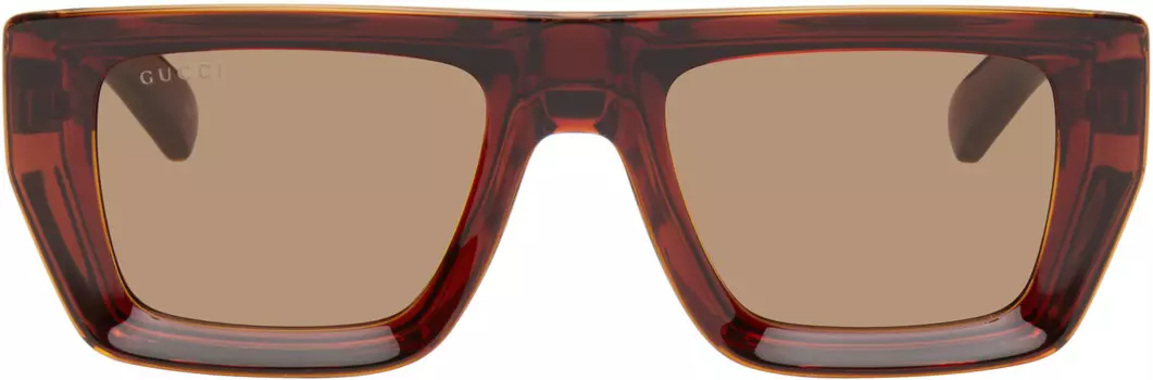 Коричневые солнцезащитные очки Sunset Boulevard Gucci