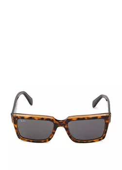 Коричневые солнцезащитные очки унисекс с черепаховым узором Ray-Ban
