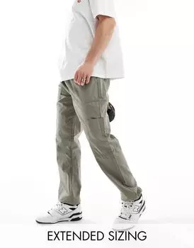 Коричневые спортивные штаны карго без застежек ASOS DESIGN