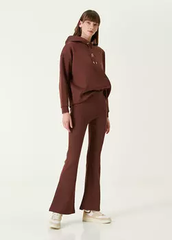 Коричневые спортивные штаны-клеш Bassigue