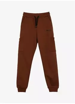 Коричневые спортивные штаны с эластичной резинкой для девочек D3WG-EA4 Discovery Expedition, коричневый