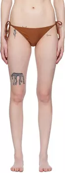 Коричневые стринги бикини-трусики GANNI