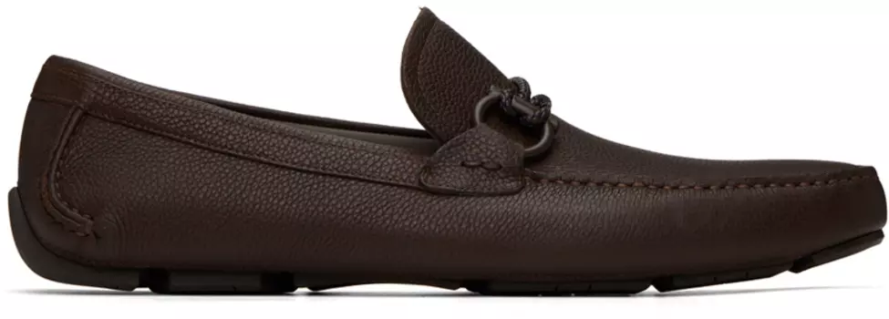 Коричневые тапочки для водителей Ferragamo