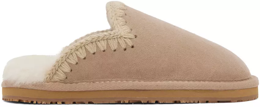 Коричневые тапочки Mou Stitch