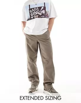 Коричневые удобные брюки ASOS DESIGN