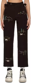 Коричневые вельветовые брюки Lookout Bode