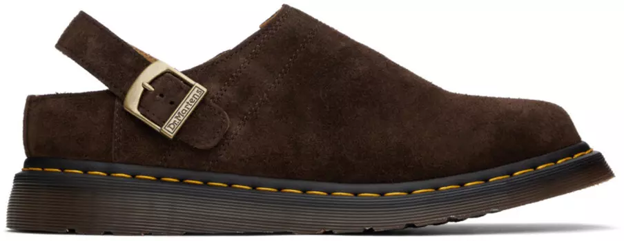 Коричневые замшевые мюли Isham Dr. Martens