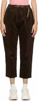 Коричневые зауженные свободные брюки Gramicci