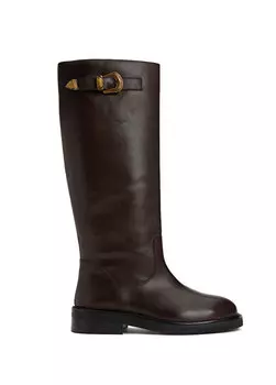 Коричневые женские кожаные ботинки для верховой езды Beymen