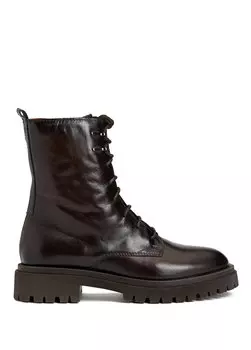 Коричневые женские кожаные ботинки George Hogg