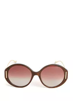 Коричневые женские солнцезащитные очки Gucci