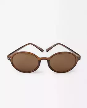 Коричневые женские солнцезащитные очки круглой формы с защитой от ультрафиолета Parfois