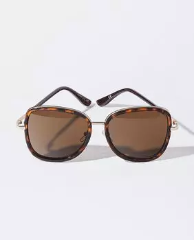 Коричневые женские солнцезащитные очки квадратной формы с защитой от ультрафиолета Parfois Parfois, коричневый