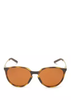 Коричневые женские солнцезащитные очки овальной формы. Oakley, зеленый
