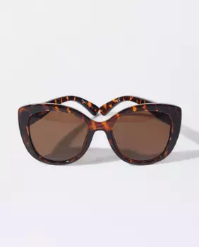 Коричневые женские солнцезащитные очки Parfois с защитой от ультрафиолета и формой кошачьих глаз