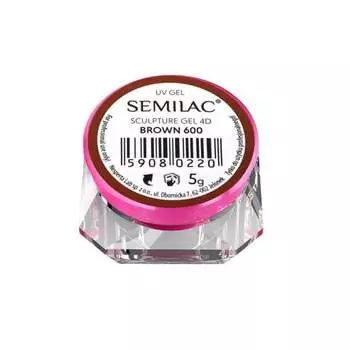 Коричневый 5г Semilac 600 Sculpture Gel 4D –