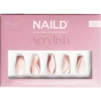 Коричневый акрил Swirl, длинный NailD, 1 шт.