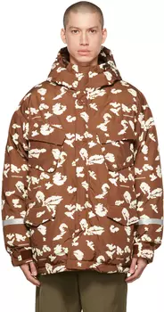 Коричневый базовый пуховик Undercover