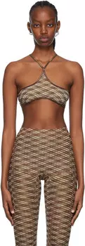 Коричневый бюстгальтер из полиэстера KNWLS