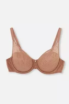 Коричневый бюстгальтер на косточках 1101kc Lily Dagi