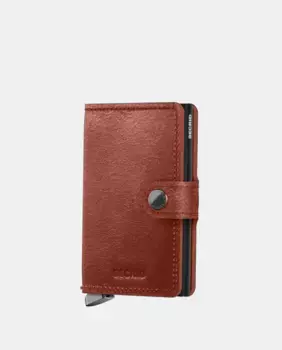 Коричневый держатель для карт из кожи баско с защитой RFID Secrid