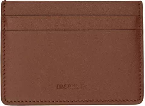 Коричневый держатель кредитной карты Jil Sander