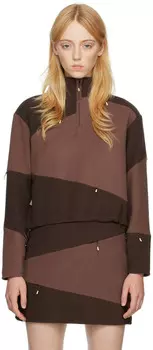 Коричневый хлопковый свитер Danille Cathari