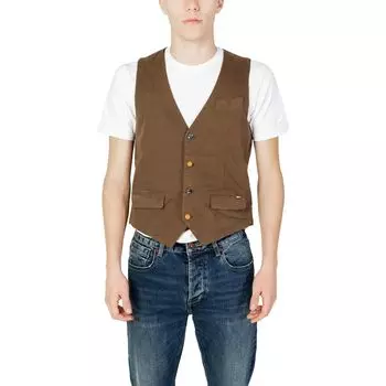 Коричневый хлопковый жилет Gianni Lupo