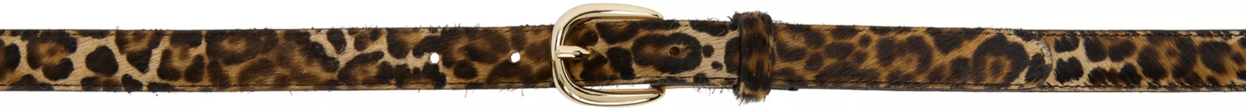 Коричневый и бежевый пояс с розеткой A.P.C.