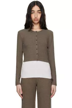 Коричневый кардиган Lauren Crop II LESET