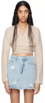 Коричневый кардиган с запахом Holzweiler