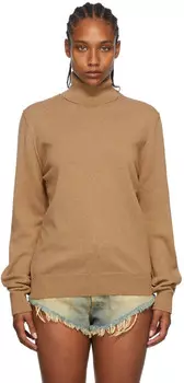 Коричневый кашемировый свитер Maison Margiela