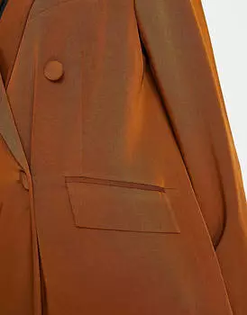 Коричневый кокосовый пиджак оверсайз The Frolic