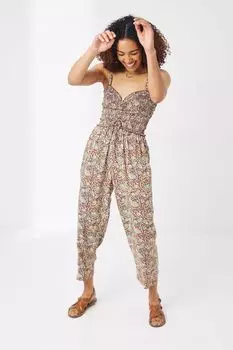 Коричневый комбинезон Fatface Natalie с узором пейсли Fat Face, коричневый