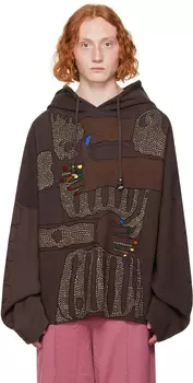 Коричневый консервативный худи Glass Cypress