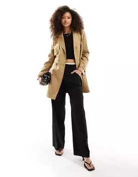 Коричневый короткий тренч Vero Moda